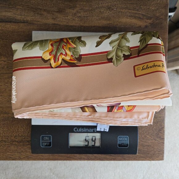 *RARE* Salvatore Ferragamo Omaggio a DePisis Silk Scarf Hand Rolled - Picture 16 of 16